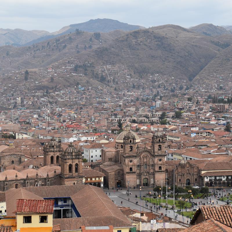 Cusco vu depuis la place San Cristobal